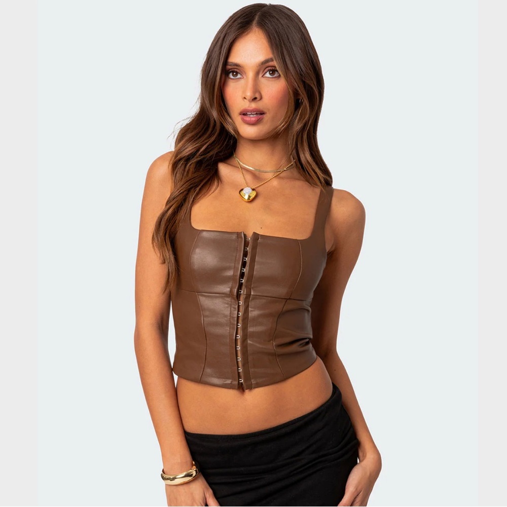 Edikted - Simone Faux Leather Corset